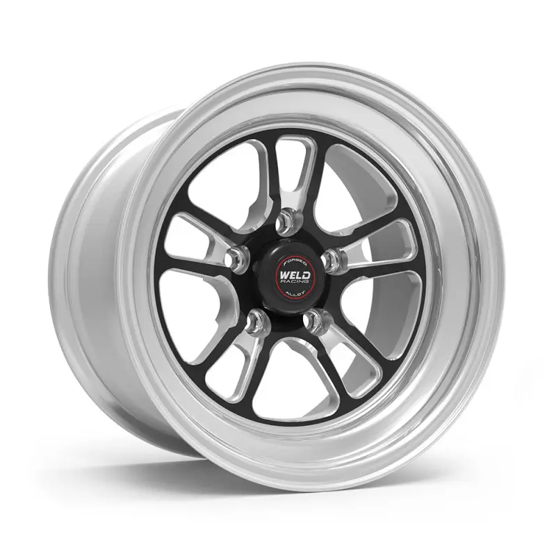 Weld Racing S70 Rt-S Wheel – 15X10In, 5X114.3, 6.5In Backspace, Black Center/Polished Shell 1