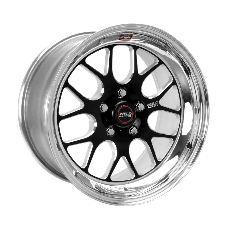 Weld S77 Black Non-Beadlock Wheel – 17X5", 5X4.5" Bolt Pattern, 2.2" Backspace, Medium Pad Finish 1