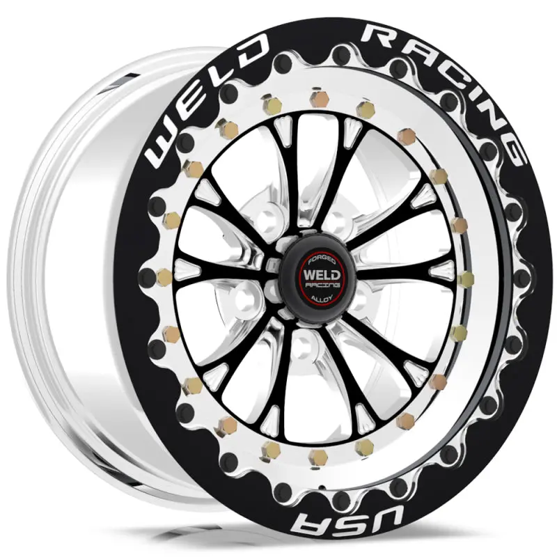 Weld Vitesse Beadlock Wheel – 15×10", 5×120Mm, 7.5" Backspace, Black Finish With Black Mt Beadlock Ring 1