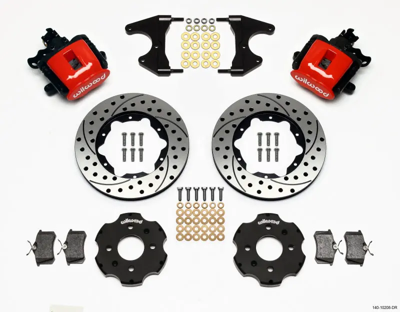 Wilwood Dual-Function Parking Brake Kit With 11" Drilled Rear Rotors – Fits Honda Civic & Integra (2.46" Hub Offset) 1