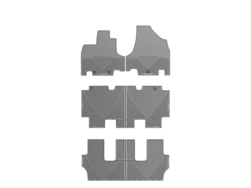 Wt Rubber Front Floor Mats In Grey — Universal Fit, Durable All-Weather Protection 1